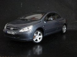 Peugeot 307Cc de couleur bleu-gris m�tallis� (Vue c�t� conducteur)