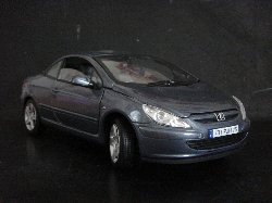 Peugeot 307Cc de couleur bleu-gris m�tallis� (Vue c�t� passager)